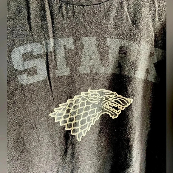 Game of Thrones - Stark Sigil - Large Black T Shirt - Picture 1 of 4